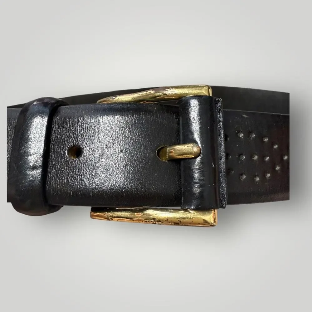 Claudio Orciani Black Leather Belt